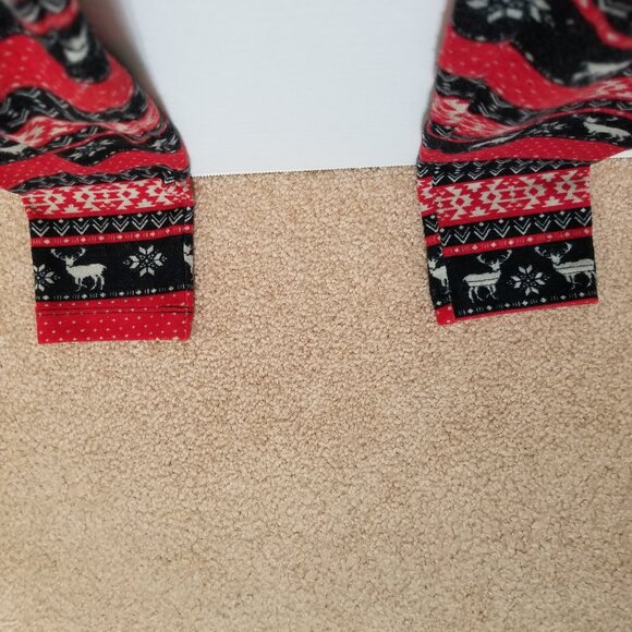 Pink Republic leggings Small Christmas XMas reindeer fair isle snowflake holiday - Picture 5 of 13